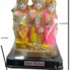 Steel Ram Darbar Idol - 18 cm Home Desktop Table Decoration for Pooja and Gift