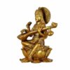 Saraswati Idol for Home Puja Room Diwali Decor Mandir Decoration Showpiece Maa Veena Vadini Murti Idol Goddess Statue - Gold