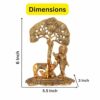 Gift Items Metal Krishna Idol Murti with Kamdhenu Cow - Gold Plated Showpiece Articles for Home Decor, Office,House Warming (Set of 1)