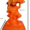Efinito,Polyresin Orange Hanuman Ji Murti Hanuman bala Ji Bajrang Bali Sankat Mochan Bhagwan Murti Statue Idol for Car Dashboard Home Temple Big Size Idol 17 CM