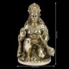 Brass Hanuman Idol in Blessing Posture, 9 Inch Height