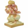 Ganesha Statue Handmade Polymarble Statue Lord Ganapathi Home Decor Decorative Showpiece 929M2 Gold Color Height 18cm X Length 12cm