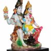 Polystone Shiv Parvati Ganesh Family Statue Murti | Shiv Pariwar | Lord Shiva Family Idol Statue | Height 9.6 Inches