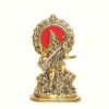 Gold Plated Maa Saraswati Metal Statue,Hindu Goddess Saraswati ji Murti for Pooja,Meditation,Office,Home,Study Table Decorative,Showpiece Figurines,Religious Idol Gift Article...