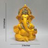 Mango terracotta Finish Ganesha for Car Dashboard Home Decor Gifting Diwali Birthday Festivals 3.5 x 2 Inches
