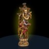 Large Slim Krishna Playing Flute Showpiece for Home Decoration Multicolour in Resin | Height 14 inch