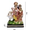 Stone Work Radha Krishna Cow God Idol, Murti Figurine Religious Pooja Gift Items for Mandir | Temple | Home |Office (8 * 14 * 22 CM)(Multicolour)