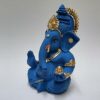 Blue Terracotta Finish Ganesha Idol for Car Dashboard