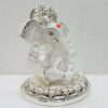 Ceramic Lord Ganesh Idol, 8x7x7 cm, Silver