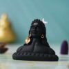 Handcrafted Polyresin Black Adiyogi Lord Shiva Statue Murti for Car Dashboard Home, Pooja Room, Office Decor