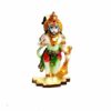 Stone Hanuman Statue for Car Pooja Murti Idol (White, 4 inch)