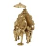 Brass Statue Idol Shirdi Sai Baba with Chair and Chatra - Religious Home Decor and Office Decorative Item