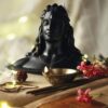 Medium Black Polyresin Fiber Adiyogi Shiva Idol, 1 Piece