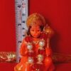 Marble Hanuman Ji Ki Murti in Blessing Posture with GSitting Lord Balaji Bajrangbali Sankat Mochan Bhagwan Idol for Temple Car Dashboard Home Decor Statue Gift (Orange)