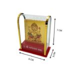 Gold Plated Ganesh Idol for Car Dashboard, Home, Temple & Office