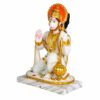 Marble Dust Lord Mahavir Hanuman FIGURINE (Multi Color and White, 8.5 Inches )