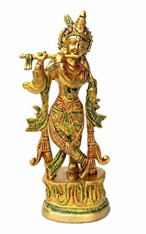 - Brass Krishna Murti Idol Statue Sculpture