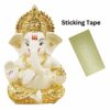 Ceramic Car Dashboard Ganesha Idol, 3.5 x 2 inch,1 Idol
