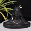 Black Adiyogi Shiva Idol for Home Decor, Gift & Puja, Car Dashboard Statue | Made in India 1 pc(Resin)