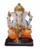 Marble Finishing Lord Ganesha Statue Ganesh Ganpati Idols for Home Office Decor(15 cm x 9 cm),White