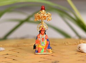 Lord Hanuman Showpiece 7.5 x 3.5 cm Multicolour, 1 Piece, Aluminium