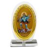Oval Shape Acrylic Religious Idol Figurine Showpiece for Office and Home Decor