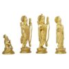 Brass Metal Ram Sita Laxman Hanuman Statue Figurine 7 Inches Home Decor Idol for Mandir