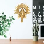 Metal Ganesha Statue, Ganpati Wall Hanging Sculpture, Lord Ganesh Idol, Feng Shui Wall Decor
