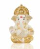 Gold and Silver Plated Ganesha Idol (Gold and Cream)