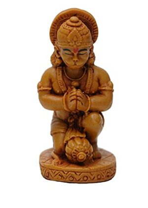 God Hanuman Idol Murti Perfect for Car Dashboard, Home, Living Room, Puja Room, Housewarming, Gifting (Brown, 2X1.75X3.5 inches)