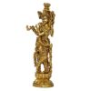 Krishna Brass Idol Statue - 14 Inches - Home Decor Gift