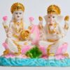 Marble Antique Creation Goddes Lakshmi Ganesh Statue Hand Painted Cultured Marble Lakshmi Ganesha Statues Pair of Idol Sculpture Lord Ganesha Laxmi murti for Diwali Pooja