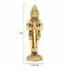 Brass The Humble Hanuman Statue,Standard, Antique Yellow, 1 Piece