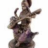Saraswati Idol on Swan Hindu Goddess of Knowledge Statue Showpiece