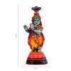 Handcrafted Krishna Murti Showpiece Hindu God Idol Decorative Statue Figurine for Home Decor Gifts for House Warming for Living Room, Multicolour, 33 X 13 X 10 CM