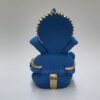 Blue Terracotta Finish Ganesha Idol for Car Dashboard