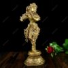 Antique Standing Krishna Idol in Brass