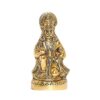 Hanuman ji Statue Sitting in Metal Hanuman ji Idol Bajrangbali Murti Sitting Pawan Putra Gift Article Decorative Showpiece for Pooja, Temple, Mandir, Home, Gifting- 1Pc, Gold