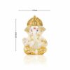 Ceramic Car Dashboard Ganesha Idol, 3.5 x 2 inch,1 Idol