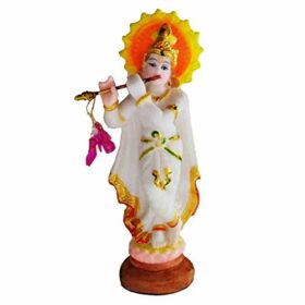 Krishna Standing Figurine, 6 inch, Multicolour