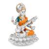 Efinito? Saraswati Ji Murti | Goddess Saraswati Idol | Maa Sharda Murti | Maa Saraswati with Veena Sitting on Hans Decoration Decorative Showpiece & Idol(H-13 cm)