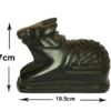 Stone 4" Shivling & 2.5" Nandi Idols Handcrafted & Hand Painted with Tilak, Black, 2 Pieces