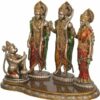 Polyresin Hindu Lord Ram with laxman and Goddess Sita Devi and Hanuman Statue for Pooja Room&Gift/murti Idol Home &Office Decor Home & Office Decor (7.50x9.50 INCH Inch)