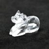 AAA Grade Sphatik Healing Clear Quartz Crystal Nandi Idol for Meditation Pooja