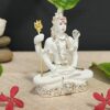 Resin Lord Shiva Idol, Small, White