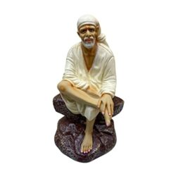 Marble Sai Baba Statue (White, 6 Inch) - Image 3