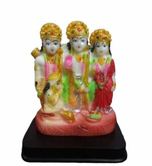 Ram Darbar Idol Home Desktop Table Decoration Pooja & Gift - 18 cm (Polyresin, Multicolor)