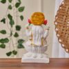 Marble Lakshmi Devi Idol Statue for Home Puja | Goddess Laxmi Idols Showpiece for Temple Pooja Room and Diwali Decoration - 7" White