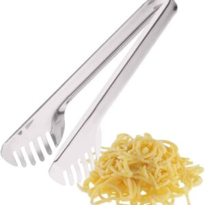 GAFFEL 1 Pc Stainless Steel Spaghetti Tong Salad, Pasta, Macaroni Spaghetti Tong Serving Food Tong - Comb, 21cm, Silver