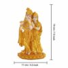 Gold Plated Radha Krishna Idol Statue Showpiece (Resin, 19 cm x 11 cm) - Diwali Decoration Items for Home Decor Living Room Mandir Temple Pooja Room Table Top Office Decorative Gifts